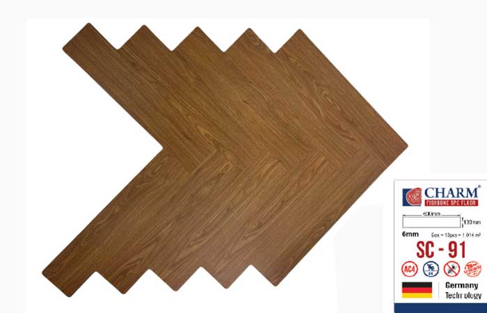 Sàn nhựa xương cá Charm Wood SC91
