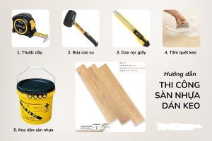 Dụng cụ thi công sàn nhựa dán keo